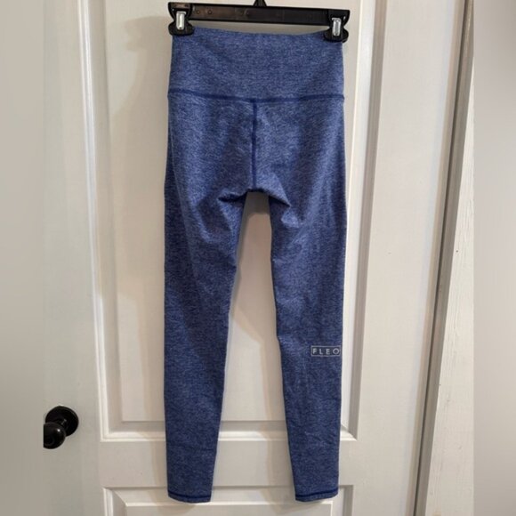 FLEO El Toro Legging 28" High Rise Heathered Cobalt Blue Small - Picture 2 of 9